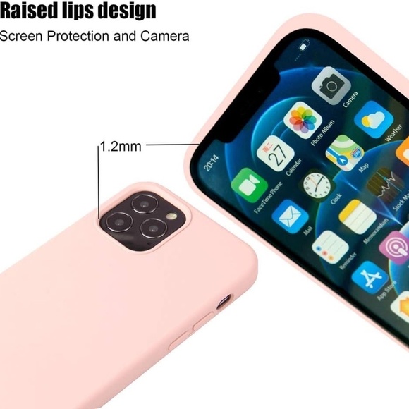 iPhone 12/12 Pro Silicone Case 6.1 inch, Liquid Silicone Shockproof (Pink Sand) - Picture 3 of 6